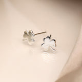 PM Sterling silver clover earrings