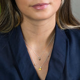 PM Sterling Silver & Gold Double Star Necklace