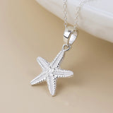 PM Sterling silver starfish necklace