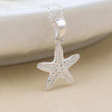 PM Sterling silver starfish necklace