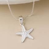 PM Sterling silver starfish necklace