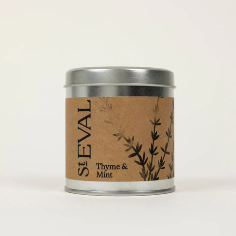 St Eval Scented Tin Candle-Thyme & Mint