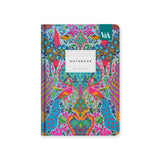 OD Neon Floral Turquoise Peacock A5 Notebook