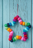 N-UK Chunky Rainbow Star Wreath