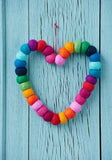 N-UK Chunky Rainbow Heart Wreath