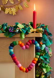 N-UK Chunky Rainbow Heart Wreath