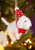 N-UK Dog With Dotty Hat Decoration