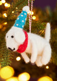 N-UK Dog With Dotty Hat Decoration