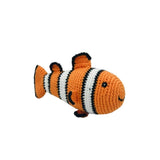 Clown Fish Baby Rattle, Fair Trade Crochet Organic Cotton