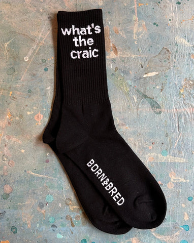 B&B Socks - Whats the Craic Black