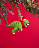 Dinosaur Christmas Decoration, Knitted T Rex Christmas Decor