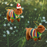 Highland Cow Christmas Hanging Decoration, Knitted Jumper