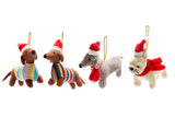 Sausage Dog Christmas Decoration, Knitted Dachshund Decor