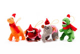 Dinosaur Christmas Decoration, Knitted T Rex Christmas Decor