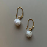 Gist Natural white African gemstone drop earrings - White