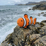 Clown Fish Baby Rattle, Fair Trade Crochet Organic Cotton