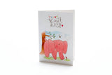 Pink Elephant Baby Rattle, Knitted Organic Cotton