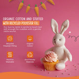 BY Knitted White Bunny Baby Rattle