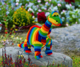 Dinosaur Teddy - Knitted Diplodocus Bold Stripes