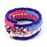 Gist Royal Blue and Pink Coil Bracelet