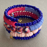 Gist Royal Blue and Pink Coil Bracelet