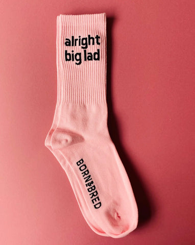 B&B Socks - Alright Big Lad Pink