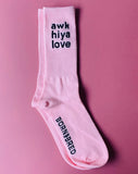 B&B Socks - Awk Hiya Pink