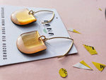 Dana D Dangle Earrings - Pink/Gold