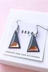 Dana Triangle Dangle Earrings - Grey/Copper