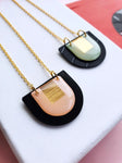 Dana Arches Necklace - Pink/Gold