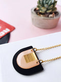 Dana Arches Necklace - Pink/Gold