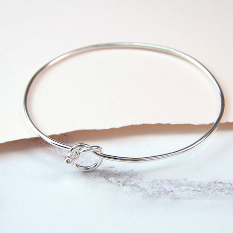 PM Sterling Silver Infinity Knot Bangle