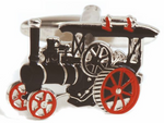 DLCO Rhodium Plated Cufflinks-Traction Engine