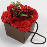 AW Soap Flower Bouquet - Red Rose & Carnation