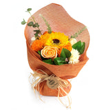 AW Standing Soap Flower Bouquet - Orange
