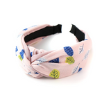 PM Pink Mix Leaf Print Headband