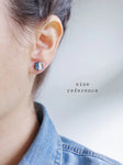 Dana Small Hexagon Stud Earrings - Pink/Copper