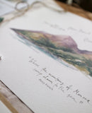 PC MOUNTED Mourne Mountain, Percy French Art Print