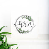 OUAD Wood Print - Grá