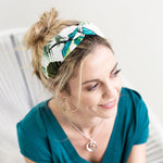 PM Mustard and Taupe Tropical Print Headband