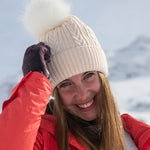 PM Oatmeal Lined Knit Faux Fur Bobble Hat