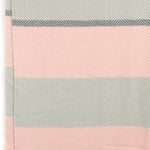 PM Soft Pastel Grey & Pink Wide Stripe Scarf