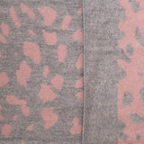 PM Luxury Soft Animal Print Scarf - Pink/Grey