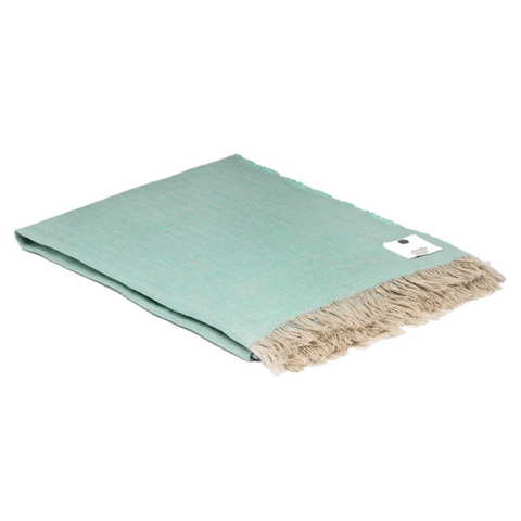 McNutt Irish Linen Throw - Mint