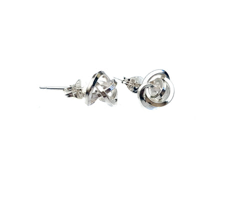 CSL Sterling Silver Knot Earrings