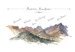 PC MOUNTED Mourne Mountains, Co Down Art Print