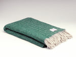 McNutt Irish Wool Blanket - Spruce Herringbone