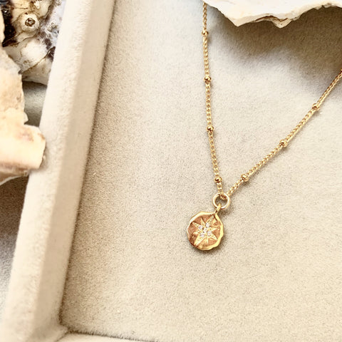 Decadorn Pendant Necklace-Gold Plate Coin Star