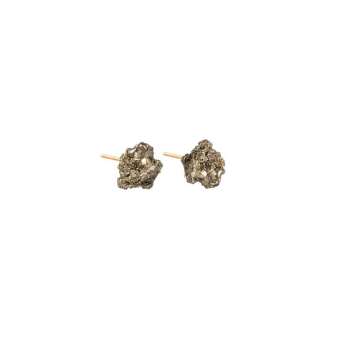 Decadorn Earrings-Pyrite Studs