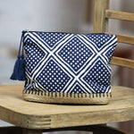 PM Make-up Bag - Navy & White Geo